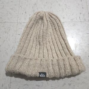 Woolrich | Beige Knit Beanie Wool Blend